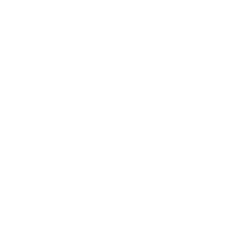 Green icon of a building with two arrows pointing upwards on a white background