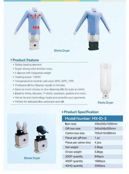 Multi-Function Portable Electric Clothes Dryer