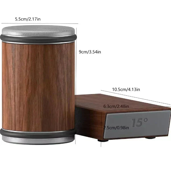 Wooden product with dimensions labeled on a white background